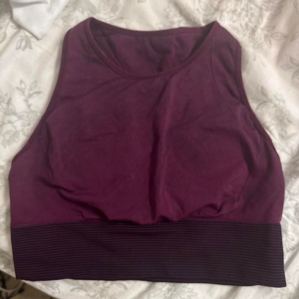 Lululemon Women's Burgundy and Purple Bra